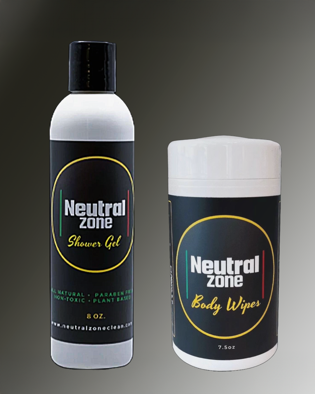Lemon Tea Tree Shower Gel and Wipes Combo for athletes by Neutral Zone Clean